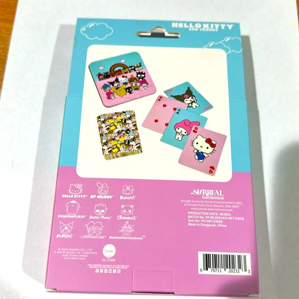Hello Kitty And Friends Complete Set Playing Cards w/ Tin Can Ages 6 and Up